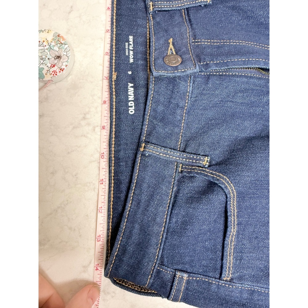 Old Navy‎ Women's Size 6 High Rise Wow Flare Dark Wash Jeans NWT - Picture 9 of 10